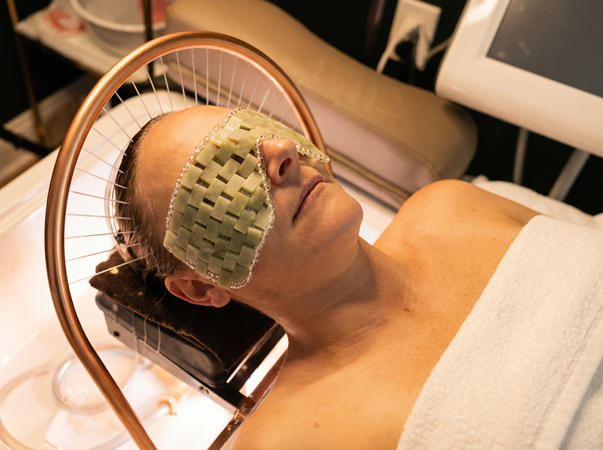 Jade stone eye therapy - luxury relaxing head spa treatment near me Middletown DE Delaware